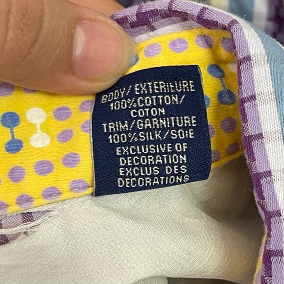 Robert Graham Men's Multicolor Striped Long Sleeve Button Down Shirt Size 2XL - Picture 10 of 10